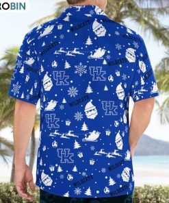 Kentucky Wildcats Christmas Pattern Button Shirt, Kentucky Wildcats Team Gifts