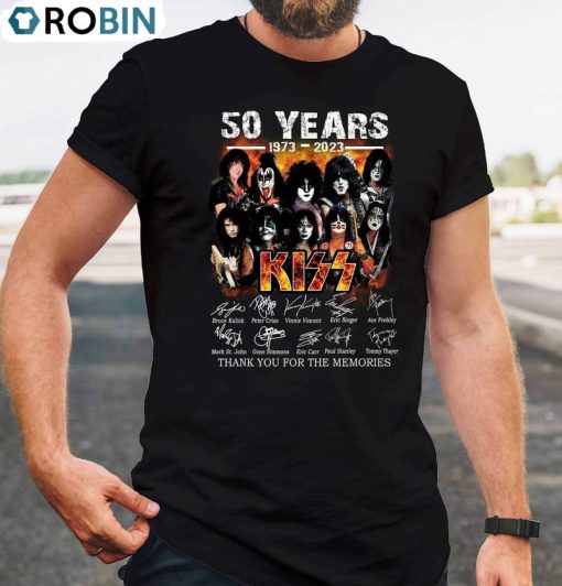 Kiss End Of The Road Shirt, Kiss Band 50th Anniversary Long Sleeve Hoodie