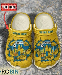 K.V.C. Westerlo Break Cracked Hole Design Crocs Shoes