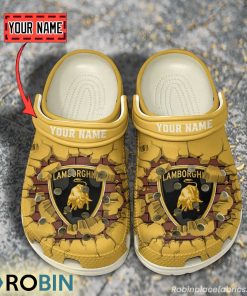 Lamborghini Break Cracked Hole Design Crocs Shoes
