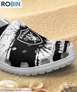 Las Vegas Raiders Ink Splash Crocs Shoes, Las Vegas Raiders Shoes Las Vegas Raiders Ink Splash Crocs Shoes, Las Vegas Raiders Shoes