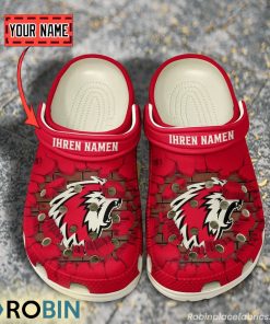 Lausanne Hockey Club Break Cracked Hole Design Crocs Shoes