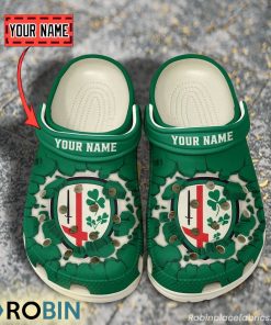 London Irish Break Cracked Hole Design Crocs Shoes