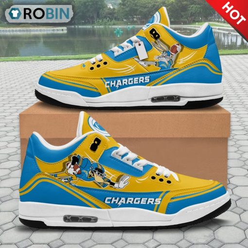 Los Angeles Chargers Bugs Bunny Jordan 3 Sneakers