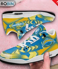 Los Angeles Chargers Custom Jordan 3 Sneakers