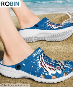 Los Angeles Dodgers American Flag Pattern Printed Crocs Shoes, Dodgers Fan Gears