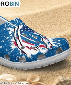 Los Angeles Dodgers American Flag Pattern Printed Crocs Shoes, Dodgers Fan Gears