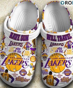 Los Angeles Lakers Basketball Club Clogs Team Crocband Comfortable Shoes Crocs Kids, Lakers Footwear