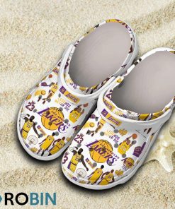 Los Angeles Lakers Basketball Club Crocband Comfortable Shoes Crocs Kids, Lakers Gifts for Fans