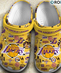 Los Angeles Lakers NBA Basketball 3D Printed Classic Crocs Shoes, Los Angeles Lakers Gifts