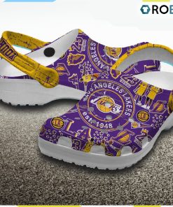 Los Angeles Lakers NBA Classic Crocs Shoes, Lakers Gear Los Angeles Lakers NBA Classic Crocs Shoes, Lakers Gear