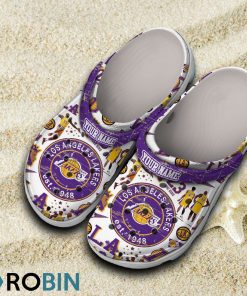 Los Angeles Lakers NBA Classic Crocs Shoes, Lakers Gifts for Fans