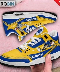Los Angeles Rams Bugs Bunny Jordan 3 Sneakers Los Angeles Rams Bugs Bunny Jordan 3 Sneakers