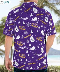 LSU Tigers Christmas Pattern Button Shirt, LSU Tigers Team Gifts