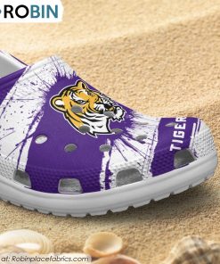 LSU Tigers Ink Splash Crocs Shoes, LSU Team Gifts