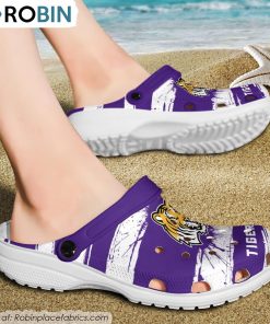 LSU Tigers Ink Splash Crocs Shoes, LSU Team Gifts