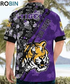 LSU Tigers Mickey Mouse Floral Short Sleeve Hawaii Shirt, LSU Tigers Gear