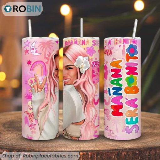 Manana Sera Bonito 3D Printed Skinny Tumbler, Karol G 2023 Tumbler