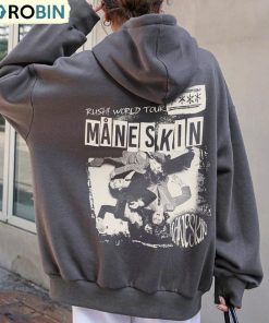 Maneskin Band Shirt, Vintage Maneskin Rush World Tour 2023 Tee Tops Hoodie