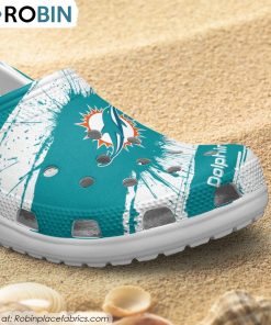 Miami Dolphins Ink Splash Crocs Shoes, Miami Dolphins Gear