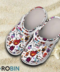 Miami Heat NBA Sport Crocs Crocband Shoes Clogs Comfortable For Men Women and Kids, Heat Shoes