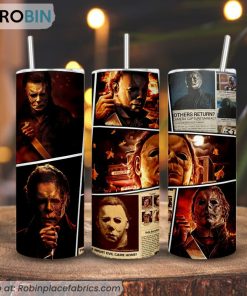 Michael Myers Killer 3D Printed Skinny Tumbler, Halloween Movie Series Tumbler