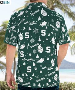 Michigan State Spartans Christmas Pattern Button Shirt, Michigan State Spartans Fan Shirt for Sale Michigan State Spartans Christmas Pattern Button Shirt, Michigan State Spartans Fan Shirt for Sale