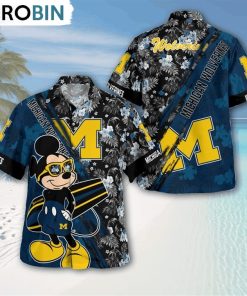 michigan-wolverines-mickey-mouse-floral-short-sleeve-hawaii-shirt-1