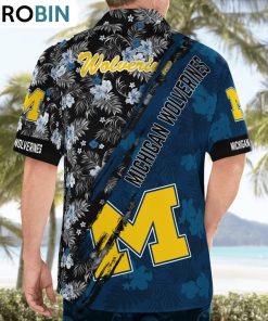 Michigan Wolverines Mickey Mouse Floral Short Sleeve Hawaii Shirt, Wolverines Fan Shirt for Sale