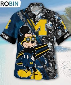 michigan-wolverines-mickey-mouse-floral-short-sleeve-hawaii-shirt-3