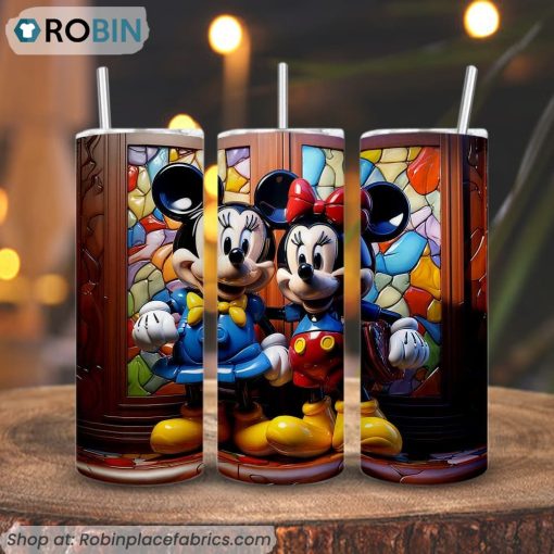 Mickey And Minnie Mouse 3D 3D Printed Skinny Tumbler