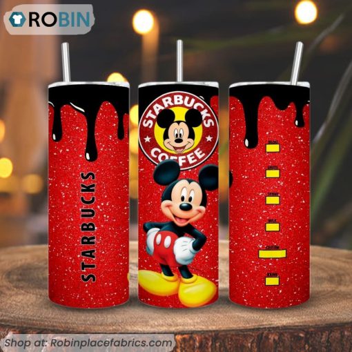 Mickey Mouse Starbucks Coffee 3D Printed Skinny Tumbler
