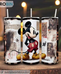 Mickey Mouse Vintage 3D Printed Skinny Tumbler, Walt Disney Tumbler