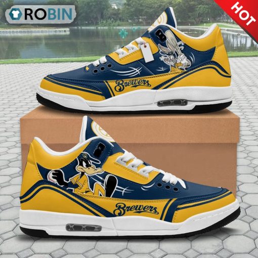 Milwaukee Brewers Bugs Bunny Jordan 3 Sneakers