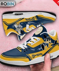 Milwaukee Brewers Bugs Bunny Jordan 3 Sneakers