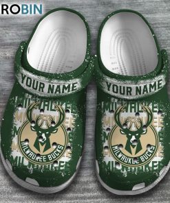 Milwaukee Bucks NBA Basketball Classic Crocs Shoes, Bucks Merchandise