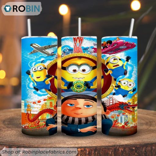 Minions The Rise of Gru 3D Printed Skinny Tumbler