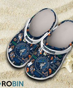 Minnesota Timberwolves Basketball team NBA Team Pattern Printed Crocs, Minnesota Timberwolves Gear