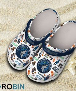 Minnesota Timberwolves Basketball team NBA Team Pattern Printed Crocs, Minnesota Timberwolves Shoes