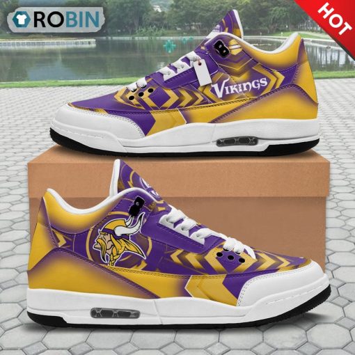 Minnesota Vikings Jordan 3 Sneakers
