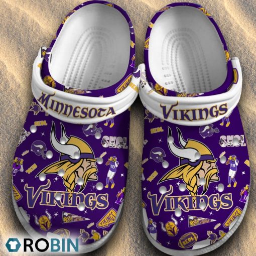 Minnesota Vikings NFL 3D Printed Classic Crocs