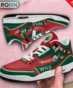 Minnesota Wild Bugs Bunny Custom Jordan 3 Sneakers Minnesota Wild Bugs Bunny Custom Jordan 3 Sneakers