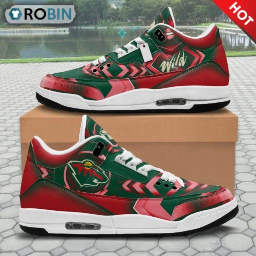 Minnesota Wild Jordan 3 Sneakers