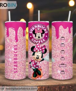 Minnie Mouse Starbucks Coffee 3D Printed Skinny Tumbler