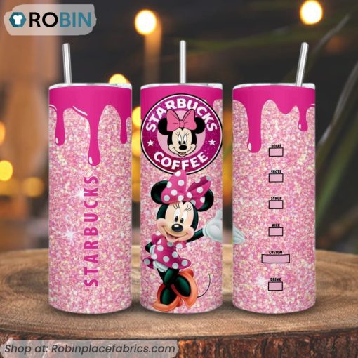 Minnie Mouse Starbucks Coffee 3D Printed Skinny Tumbler