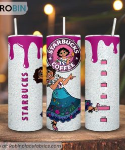 Mirabel Madrigal Starbucks Coffee 3D Printed Skinny Tumbler, Encanto Tumbler