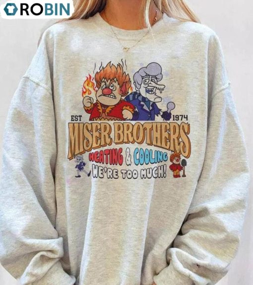 Miser Brothers Christmas Shirt, Heat And Snow Miser Unisex Hoodie, Sweatshirt