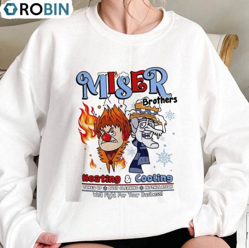 Miser Brothers Christmas Shirt, Snow Miser Heat Miser Short Sleeve Long Sleeve