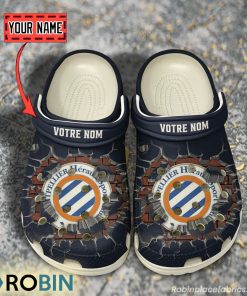 Montpellier HSC Break Cracked Hole Design Crocs Shoes