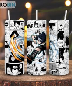 Naruto Sasuke Uchiha Skinny Tumbler, Anime Character Gift